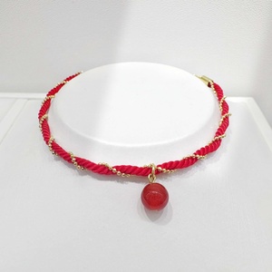 custom plata 925 sterling silver <b>Red</b> Coral Ball Pendant <b>bracelet</b> fine agate 14k gold plated handmade lucky <b>red</b> string <b>bracelets</b> - Product Image 1
