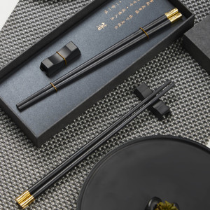 ChineseChopstick Rest PPS Customized Luxury <strong>Reusable</strong> <strong>Chopsticks</strong> with logo Customised <strong>Chopstick</strong> and Stand Gift Set - Product Image 1