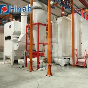 Automatic powder coating line for steel products