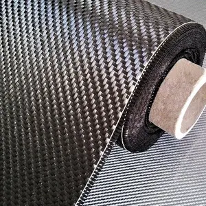 Cường độ cao 200g sợi Carbon vải vải cho ván lướt sóng đồng bằng Twill hai chiều dệt sợi Carbon vải