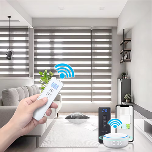 Cơ giới rèm cửa sổ điện wifi cửa sổ màn vải thông minh ngựa vằn con lăn Rèm Shades Cordless rèm - Product Image 1