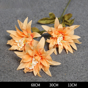 Guirnalda de flores artificiales de loto naranja realista, ratán colgante de pared de dormitorio bohemio para Pascua, Navidad, accesorios para fotos de regreso a la escuela - Product Image 4