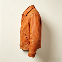 Blouson de moto en cuir vieilli OEM, blouson bomber de course, blouson universitaire pour homme, manteau de motard, vêtement d'extérieur coupe-vent et chaud pour l'hiver