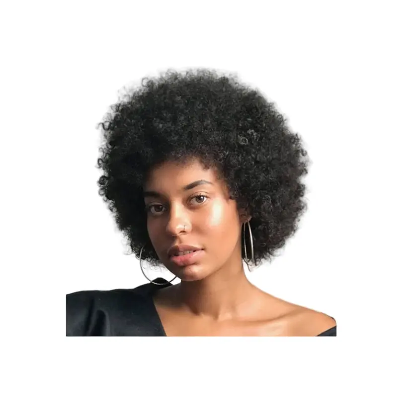 Perucas pretas naturais do cabelo humano de Bob encaracolado perversos do Afro para o desgaste do cabelo de Remy brasileiro das mulheres e vai perucas