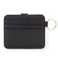 Portefeuille minimaliste en cuir véritable de haute qualité pour cartes d'identité, de crédit et bancaires avec porte-clés, vente en gros, fabricant