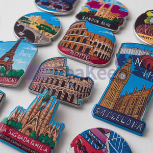 Adesivi magnetici per frigorifero in metallo con tema carino per Mini paesi Souvenir europei - Product Image 3
