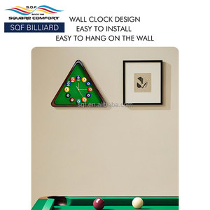 <span class=keywords><strong>Horloge</strong></span> murale de billard ronde S.Q.F, <span class=keywords><strong>horloge</strong></span> de snooker, <span class=keywords><strong>horloge</strong></span> de billard américain, cadre en bois, décoration de salon, personnalisable, directement de l'usine, pour la maison - Product Image 6