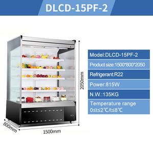 Congélateur de supermarché à économie d'énergie, présentoir de légumes, congélateur sur pied pour réfrigérateur <span class=keywords><strong>américain</strong></span> à usage Commercial - Product Image 2