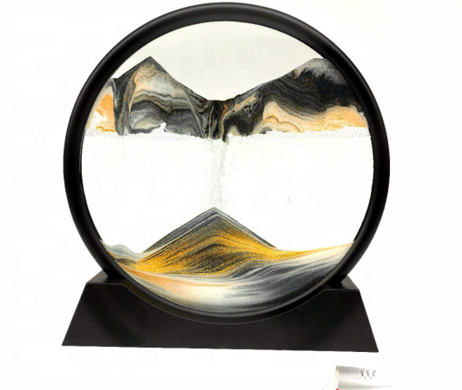 1688taobao круглая картина с сыпучим песком Красивые мобильные песочные часы украшение для дома