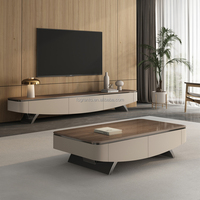 Meubles de salon de bonne qualité, table basse en marbre, meuble TV moderne, armoire TV en bois pour la maison