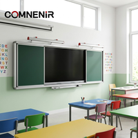 Papan Tulis Interaktif LED 86-Inci Kompatibel dengan PC All-in-One, Resolusi 4K dan Sentuhan 20 Titik untuk Penggunaan Sekolah