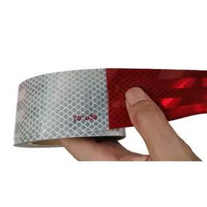 Bunning Dot C2 Reflecterende Tape Wit Met Rood Gealuminiseerde Waterdichte Stip Reflecterende Tape Voor Vrachtwagen