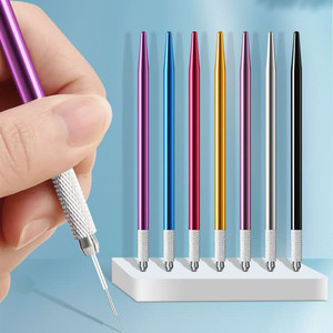 Portaagujas Manual Redondo Delgado R3 5, Herramienta de Sombreado para Microblading PMU, para Tatuaje de Cejas - Product Image 1