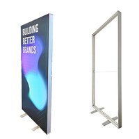 Stand d'exposition portable en aluminium avec éclairage LED pour salon professionnel, affichage publicitaire pour exposition