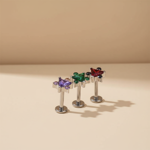 Pendientes <span class=keywords><strong>de</strong></span> <span class=keywords><strong>Titanio</strong></span> Gaby ASTM F136 con Zirconia G23, Tipo Stud Roscado, Accesorios DIY para <span class=keywords><strong>Piercing</strong></span>, Compromiso, Daith, Hélix, Cartílago - Product Image 6