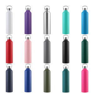 350/500/600/750/1000ml Multi Sizes Stainless <b>Steel</b> Sports Water <b>Bottle</b> with Metal Carry Loop Lid Custom Logo - Product Image 3