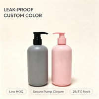 Flacon pompe à lotion PET 500 ml, col à vis 24/410, emballage cosmétique, impression de logo couleur personnalisée, OEM