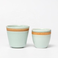 Gobelet en céramique Zen artisanal NEWELL, emballé en vrac pour l'exportation, 200-300 ml, résistant aux hautes températures, accepte le logo personnalisé
