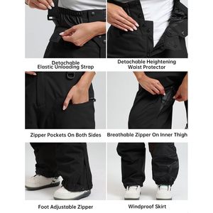 Pantalons de snowboard personnalisés pour hommes et femmes, salopettes de ski amples, imperméables 15K, isolées, unisexes, pour adultes - Product Image 5