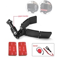 Support de mentonnière pour casque de moto de type charnière pour caméras Insta360 DJI GO Pro, support réglable en ABS, accessoires pour caméra d'action
