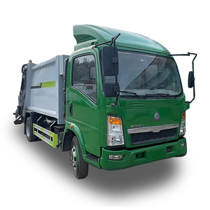 Camión de Recolección y Transferencia de Basura Sinotruk HOWO de <span class=keywords><strong>Segunda</strong></span> <span class=keywords><strong>Mano</strong></span> con Brazo Oscilante y Elevador de <span class=keywords><strong>Gancho</strong></span>, de 4 a 15 Metros Cúbicos, en Venta - Product Image 3