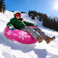 Bouée de ski gonflable en plusieurs tailles, épaissie et résistante à l'usure, avec poignée, adaptée aux stations de ski et à l'usage domestique