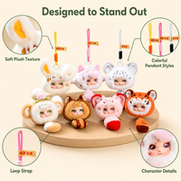 Jouet pendentif en peluche créatif série d'animaux mignons boîtes cadeaux de poupée porte-clés en peluche jouet en peluche tendance