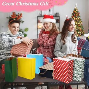 ถุงกระดาษสีสันสดใสพิมพ์ลายได้ตามต้องการ สำหรับใส่ของขวัญ ของชำร่วย ของแจกในงานปาร์ตี้ หรือใช้ในธุรกิจ พร้อมหูหิ้ว รีไซเคิลได้ - Product Image 4