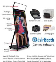 Expédition rapide : Miroir photo 70 pouces, écran tactile 43 pouces, cabine photo miroir DSLR avec appareil photo et imprimante – Vente flash