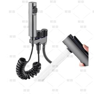 Juego de pistola pulverizadora para inodoro, montado en la pared, con boquilla que aumenta la presión, autolimpiante, para uso en bidé de baño - Product Image 1