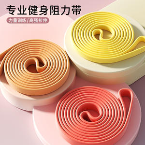 Bandes de résistance en silicone 2080 mm, ajustement confortable pour le yoga, la remise en forme, l'entraînement musculaire, les étirements, les squats, les fessiers, les tractions - Product Image 3