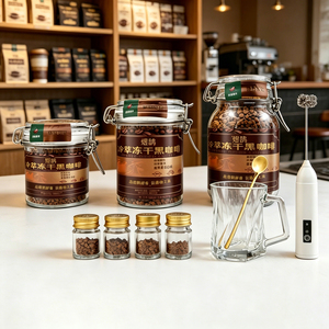Set de Regalo de Café Premium Yu <span class=keywords><strong>Hu</strong></span>, Caja Combinada de Lujo con Jarra de Vidrio, Taza de Cerámica y Accesorios - Product Image 2