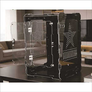 Vivarium pour reptiles Luby à ouverture frontale, en acrylique durable, écologique, noir, moderne, taille personnalisée, pour geckos crêpus/gargouilles - Product Image 4