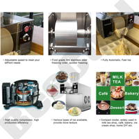 BesCool Meilleure vente Machine à grignoter à la glace électrique flocon de neige pour la maison et le restaurant Capacité de stockage de 20/60/120kg 110v