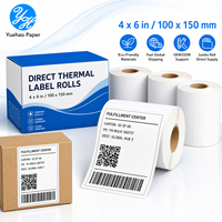 Etiquetas Térmicas de 4x6 Pulgadas, Rollo de Etiquetas Térmicas con Revestimiento Superior, Autoadhesivas para Códigos de Barras y Almacenes