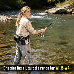 Ceinture de pêche à la mouche avec porte-canne, sangles réglables et compartiment pour filet - Product Image 6