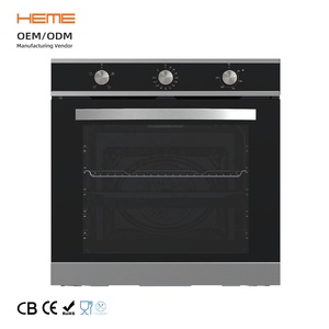China Factory 60cm Wall Oven Black Glass 2-Layer Built-in Kitchen Appliance OEM Product 2190W - Product Image 1