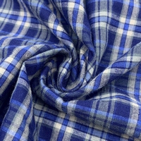 Tissu de chemise en molleton tissé à carreaux teint en fil, de haute qualité, vente en gros, 60% polyester, 40% coton, pour chemises pour femmes et hommes