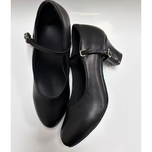 <span class=keywords><strong>Scarpe</strong></span> da Ballo da Sala in Pelle PU per Donna, <span class=keywords><strong>Scarpe</strong></span> da Ballo Formali Moderne con Tacco Grosso Nero - Product Image 4