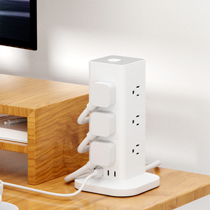 12 Cửa hàng 4 cổng USB Bảo vệ quá tải tháp điện dải phẳng cắm với 1.5 mét dây mở rộng - Product Image 3