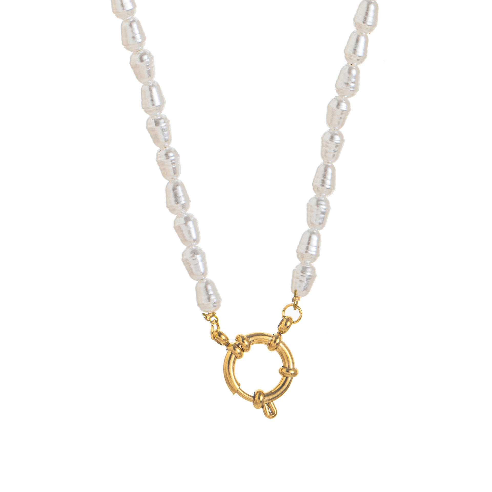 Gold Pearl Sailor Buckle Chain (Without Pendant) 40+5cm