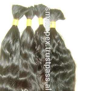 Cuticule alignée cheveux bruts indiens en vrac 100% non transformés européen russe vierge Remy cheveux humains qualité indien en vrac cheveux - Product Image 1