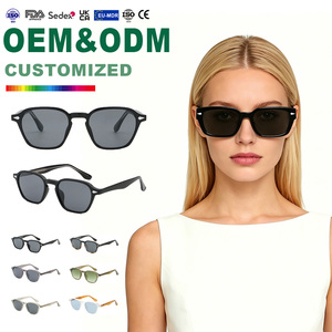 Nuevas gafas de sol cuadradas de moda Retro Vintage Unisex propionato gafas de sol estética avanzada <span class=keywords><strong>lentes</strong></span> polarizadas - Product Image 1