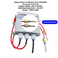 Transmetteur de température double RS485 Modbus-RTU avec écran OLED pour installation filetée sur tuyau, pour CVC, serres et applications industrielles