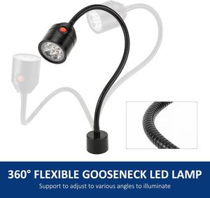 Lampe de travail magnétique: lampe de machine à <span class=keywords><strong>LED</strong></span> avec col de cygne flexible et base magnétique, lampe d'atelier pour tour, établi - Product Image 5