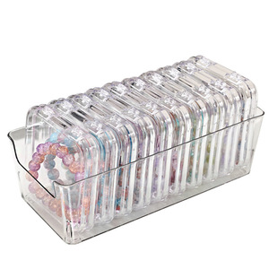 Transparent Jewelry Storage Box Stackable With Lid For Bracelets Necklaces Desktop Organizer Display Case Solid Color 1pc - Product Image 5