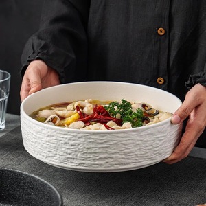 Mangkuk Keramik Minimalis Gaya Jepang Berkualitas Tinggi Warna Hitam Putih dengan Lapisan Bawah (Underglaze) Aman untuk Microwave, Cocok untuk Rumah & Restoran - Product Image 5