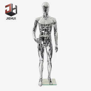 <span class=keywords><strong>Mannequin</strong></span> de présentation <span class=keywords><strong>homme</strong></span> adulte grande taille, finition argentée, en plastique, sur pied, pour boutique de vêtements masculins - Product Image 1