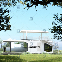 Maison de navire préfabriqué Pack plat Maison de capsule mobile Maison mobile Structure en acier Maison de capsule spatiale chez l'habitant