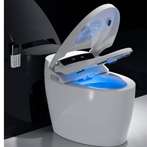 WC intelligent électrique monobloc allongé, entièrement automatique, simple et sanitaire, avec bidet intégré pour hôtel - Product Image 3